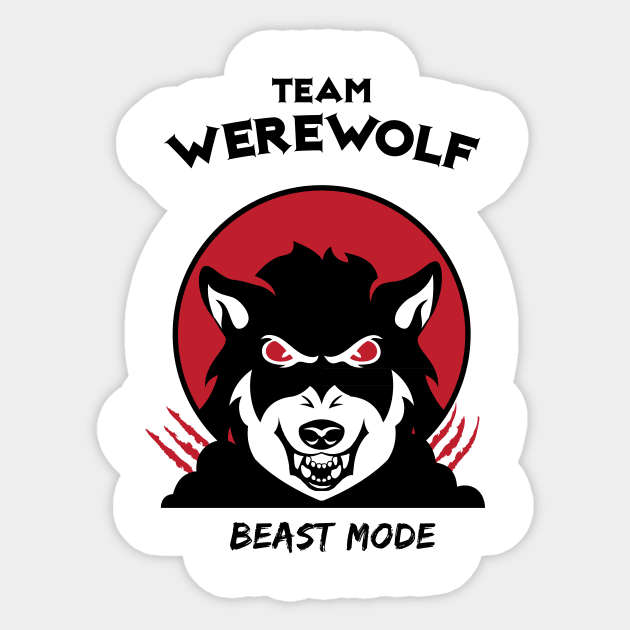 Team Werewolf (Light Background) Sticker by nopetoocreepy